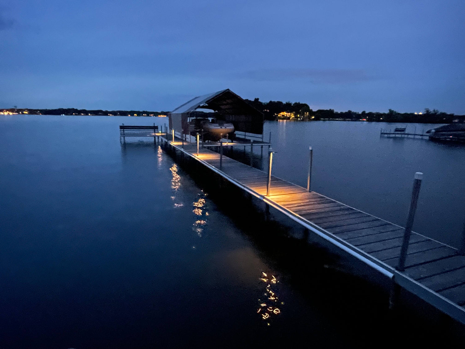 Solar Dock Post Center Mount Light